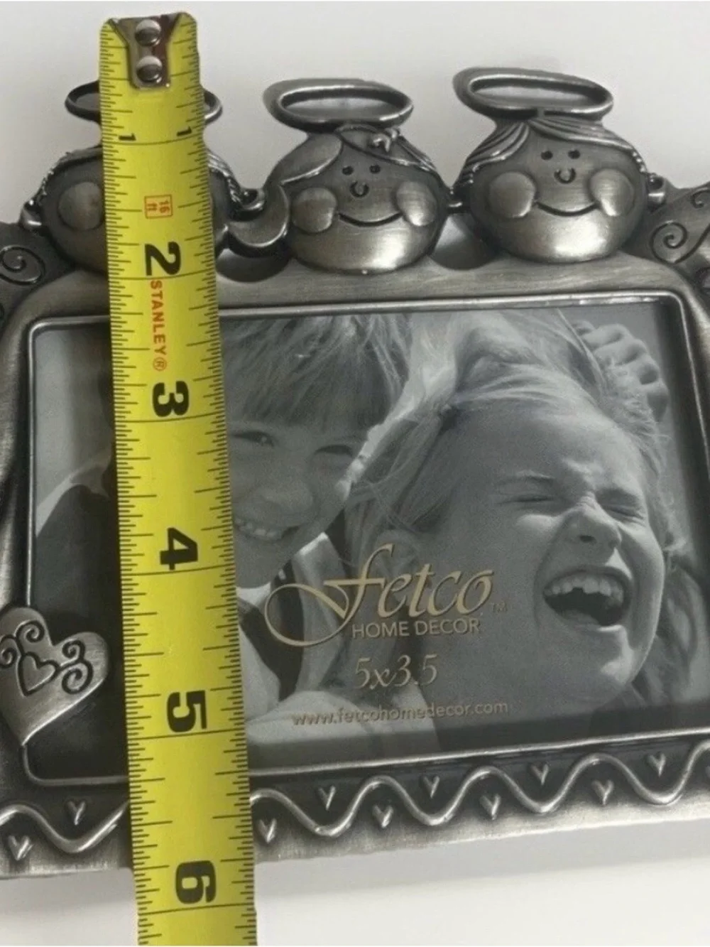 Fetco Grandkids Picture Frame Angels 5” x 3.5” Photo Keepsake Grandparent Gift